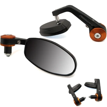 

1 Pair 22/24mm Universal Motorcycle Aluminum Rear View Handle Bar End Side Rearview Mirrors For Yamaha Suzuki Kawasaki