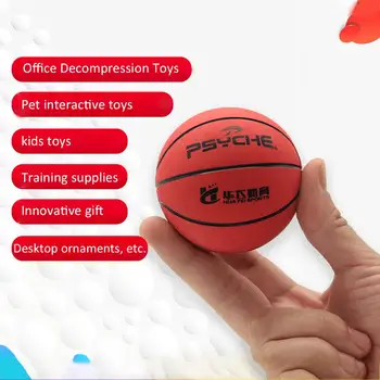 

Mini Basketball 2.5 Inch High Elastic Rubber Basketball Decompression Pet Toys Children's Toys Training Supplies Creative Gifts