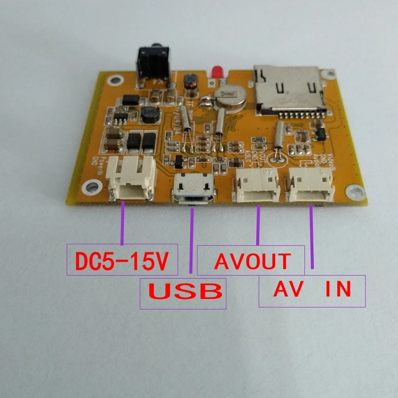 720P analog signal CVBS input/output VCR module small DVR board single channel TF card aerial shot 32G