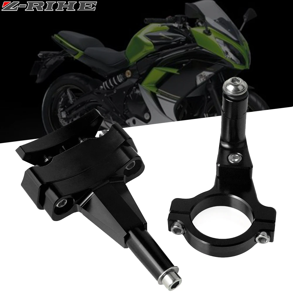 for Ninja 400 Motorcycle Accessories CNC Aluminium Alloy Steering Damper Bracket Mounting Kit Kawasaki Ninja400 2018 2019 | Автомобили и
