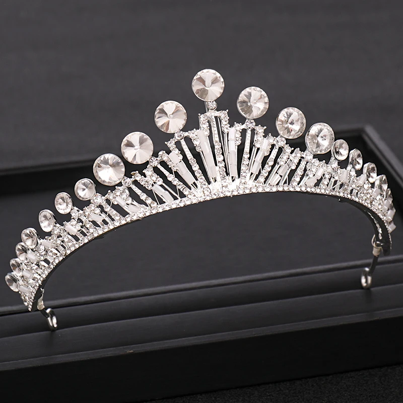 Trendy Bride Crown Baroque Rhinestone Crystal Crown Wedding Hair Accessories Princess Hair Accessories Queen Wedding Crown