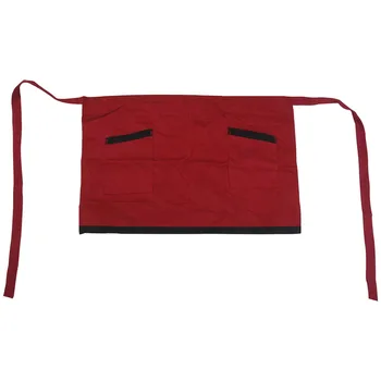 

Universal Half Short Apron for Kitchen Cooking Bar Cafe Pub Waiter - red