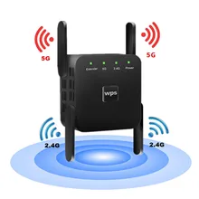 Kuwfi Draadloze Wifi Repeater Wifi Extender 2.4G 5G Router Wi-fi Versterker 5Ghz Signaal Repeater Toegang punt Dual Band