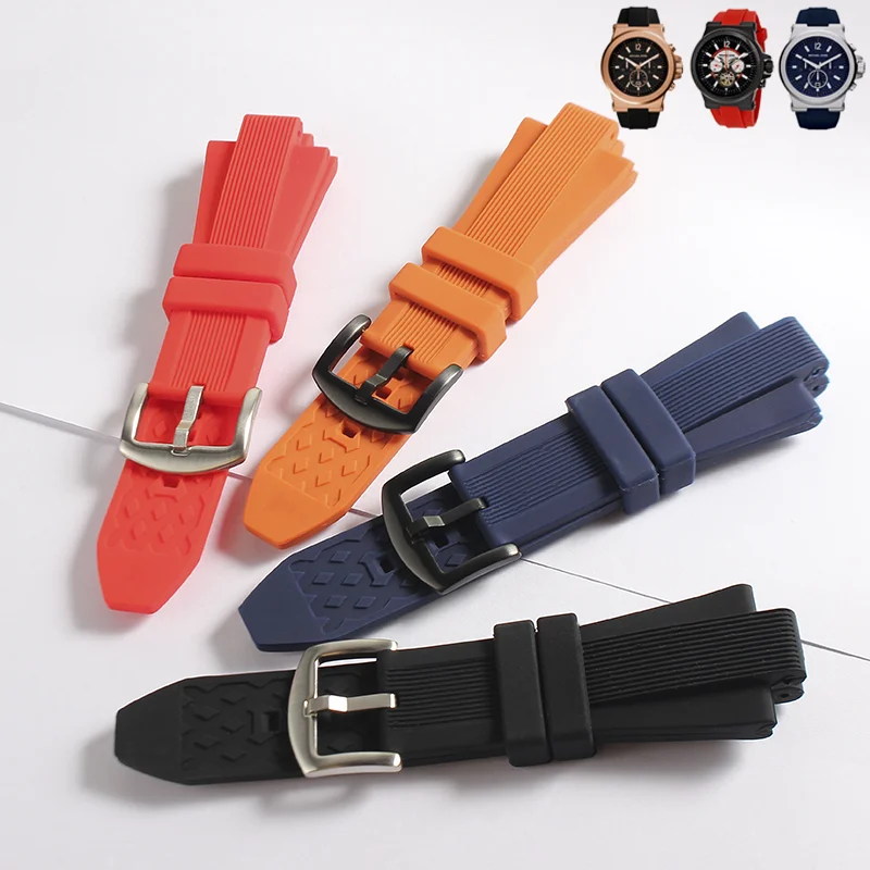 29mm X 13mm Black Silicone Rubber Watch Band Strap For Fits Michael Kors Replacement Mk9020