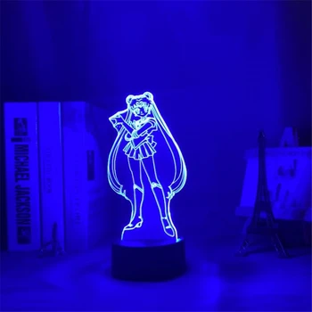 

Anime Sailor Moon 3D Visual Light LED Night Light Color Change Lamp LTsukino Usagi Figure Table Lamp Kids Bedroom Decor Lampara