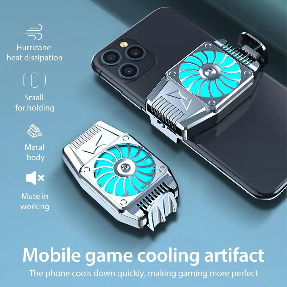 

H15 Universal Portable Cooling Fan for PUBG Mobile Games Mute Cooler Radiator for iPhone for Huawei for Smartphone Fast Cooling