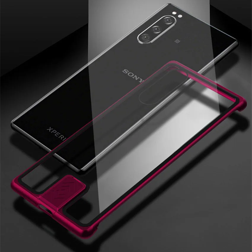 Чехол-накладка для sony Xperia 5, алюминиевая металлическая рамка, жесткие прозрачные чехлы с закаленным стеклом для sony Xperia 5 Xperia5, чехол
