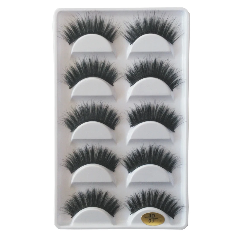 Faux Mink Eyelashes Extension Russian Cosplay Strip Lilly Thick 15mm Faux Mink Eyelashes Bulk Case Box with Customer
