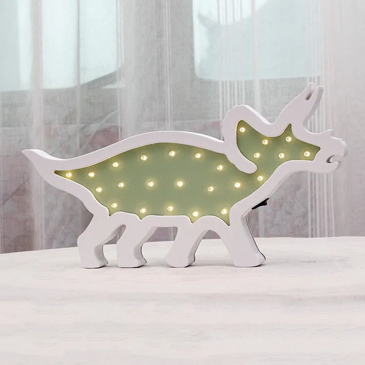 Hinnixy скандинавские животные ночник тетрагональный динозавр Жираф настенный подвесной светильник Детский Светильник s Декор для спальни подарок для мальчика - Испускаемый цвет: Tetragonal