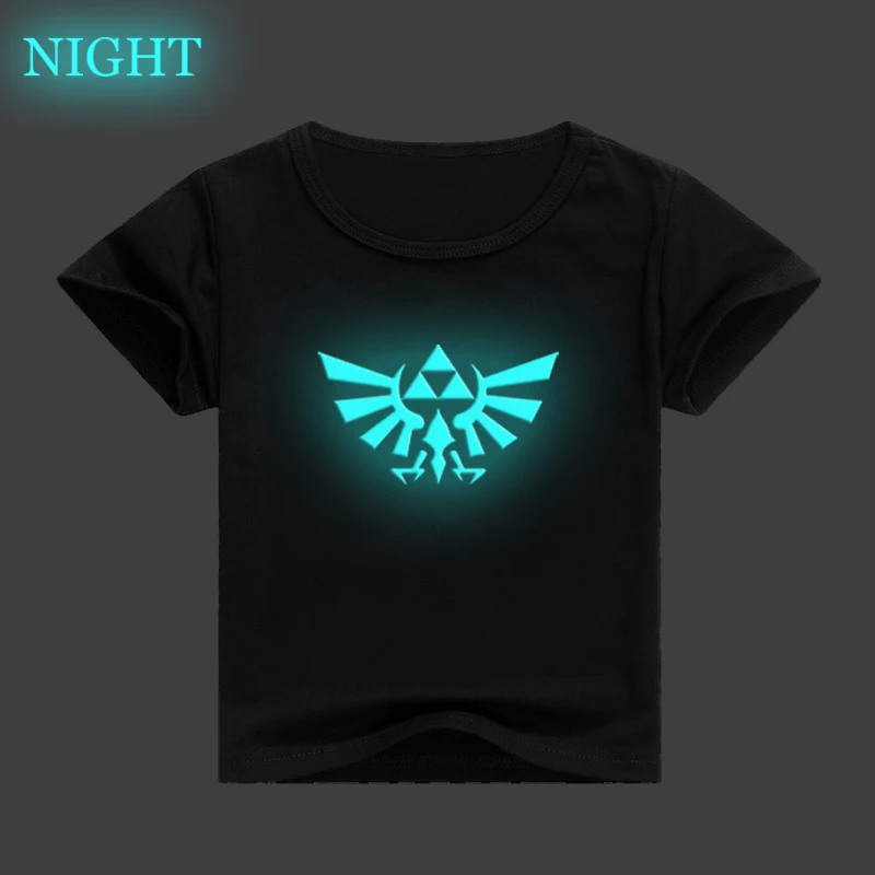 Zelda Link Legend Children's T-shirt 3D luminous luminous children's clothing baby boy casual short-sleeved T-shirt top Zelda Link Legend Children's T-shirt 3D luminous luminous children's clothing baby boy casual short-sleeved T-shirt top