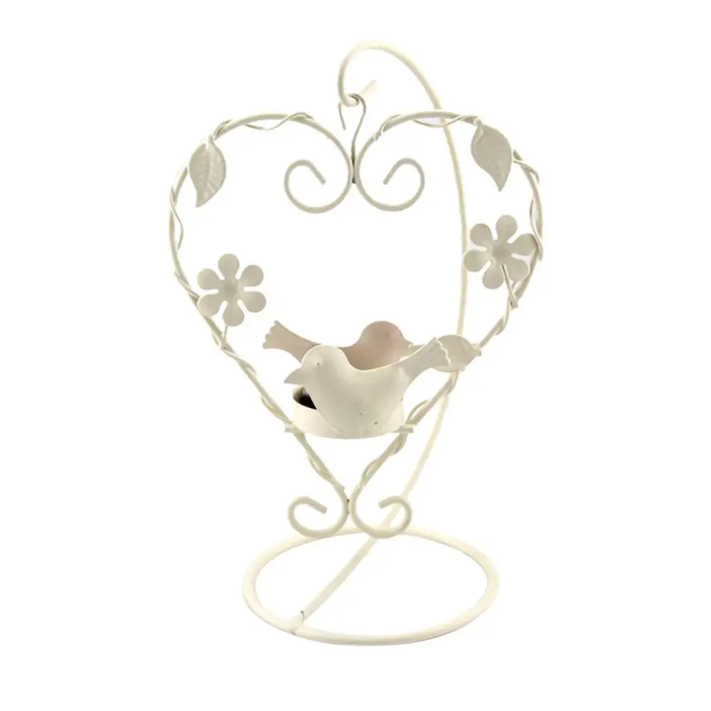 Candle holder Персик сердце Рамка птица подсвечник сердце подвесной подсвечник Ретро Железный Подсвечник скандинавский стиль украшение дома 20N8 - Цвет: Candle holder