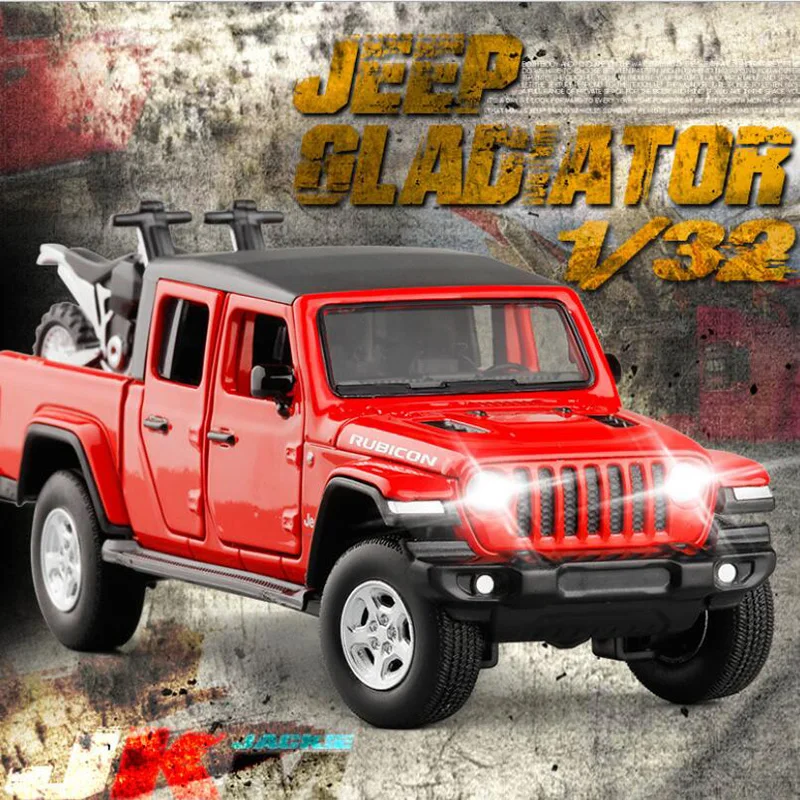 1/32 JEEP в гладиаторском стиле сплава литья под давлением модель автомобиля звук
