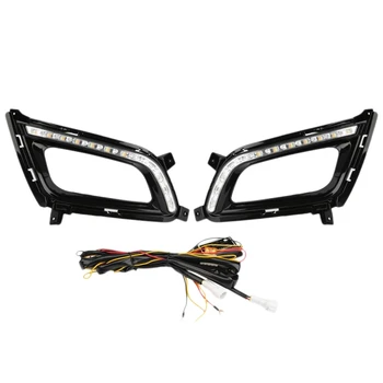 

1 Pair 12V 0.5W Car Daytime Running Light Turn Signal 2-Color Drl Led Fog Lamp for Kia Optima K5 2014-2015 Car Accessories