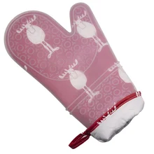 Толстая кухонная рукавица для микроволновой печи, Прозрачная силиконовая оболочка с рождественской печатью, хлопковые термостойкие кухонные прихватки для духовки N