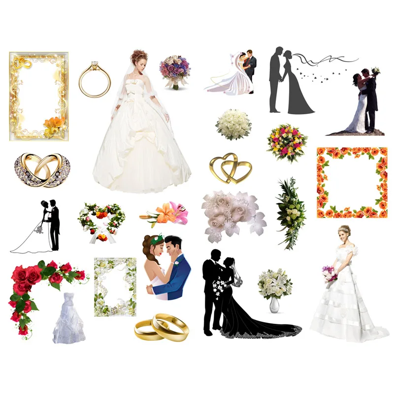 1 PCS Romantic Marriage Wedding Precut Kawaii Stationery Cute Notebook Sketchbook Dairy Planner Stickers School Office Decor |