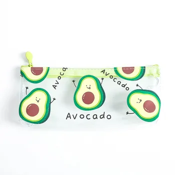 

Kawaii Pencil Case Cute Avocado Gift Estuche School Pencil Box Pencilcase Transparent Pencil Bag School Supplies Stationery 1 Pc