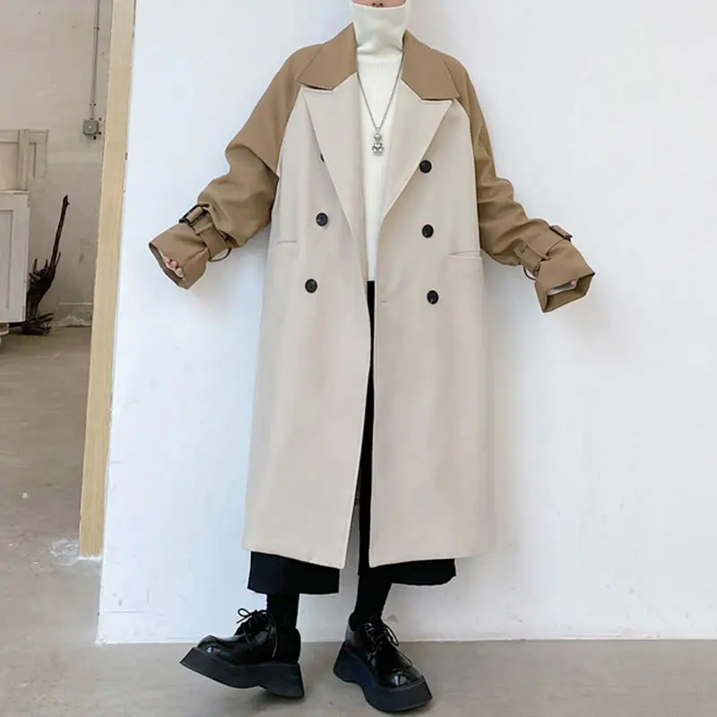 XITAO Women Plus Size Trench Women Pocket Double