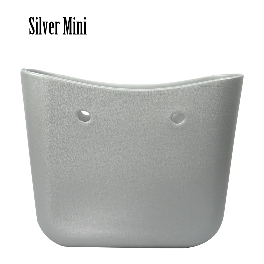 Стиль obag мини сумка для тела EVA сумка O женская сумка резиновая Силиконовая Водонепроницаемая модная женская сумка без логотипа - Цвет: Silver mini