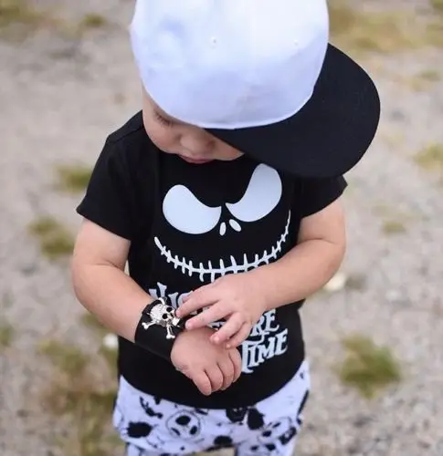 newborn baby boy set two pieces halloween costume shirt sleeve t shirt pant suit infant kids boy clothing