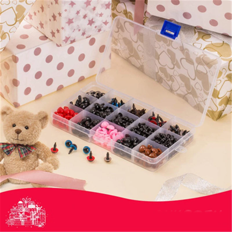 screw combination Black Plastic Crafts Safety Eyes for Bear Soft Toy Animal Doll Amigurumi DIY Accessories For Toy Gift 752PCS