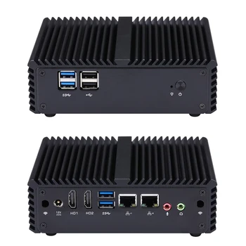 

Hottest New Firewall linux Win 10 fanless X86 mini computer.Q400S ,1080P,AES NI,Dual LAN Office PC