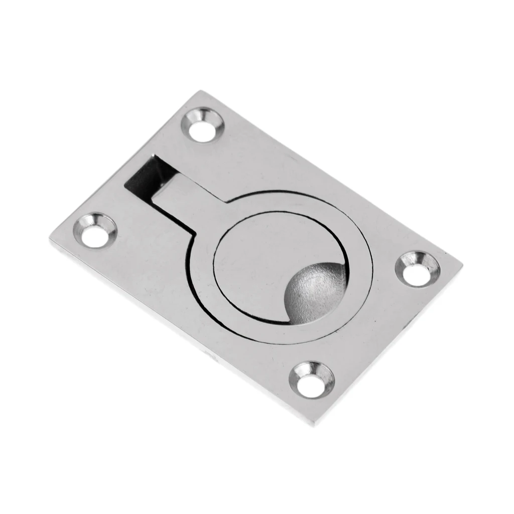 

Marine Stainless Steel Flush Mount Pull Ring Hatch Latch Handle Boat Parts