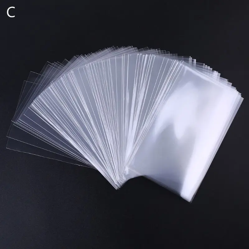 100pcs Plastic Transparent Card Sleeves Magic Board Game Tarot Three
