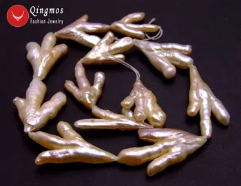 

20*30mm Chicken Toe Natural Freshwater Pink Pearl Loose Beads for Jewelry Making DIY Necklace Bracelet Earring Strand 14'' lo733