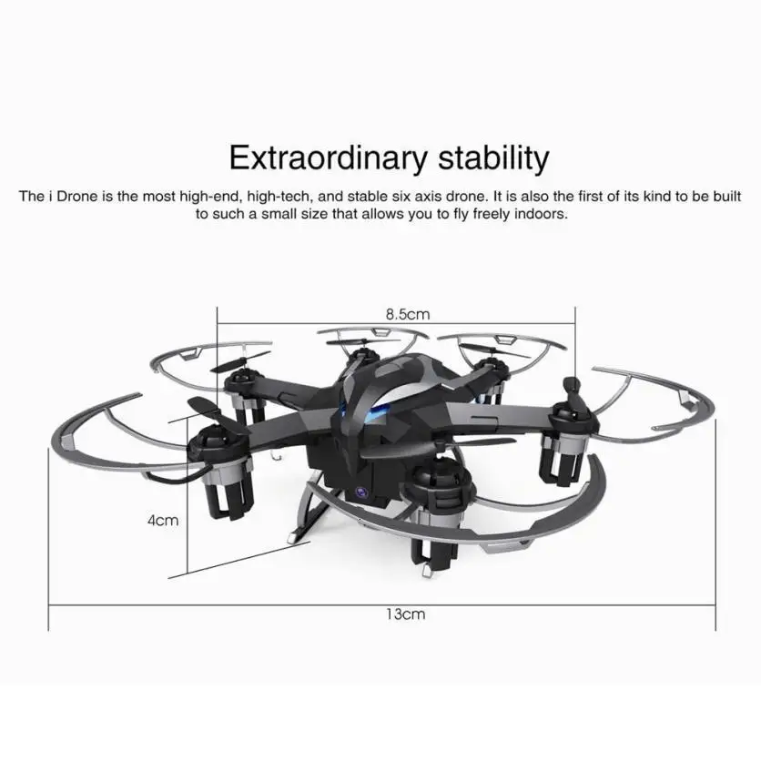 Yi Жан я Дрон I6W Idrone 6-axis Gyro 2,4 ГГц Безголовый режим один ключ возврата Rc мини-Дрон с Камера радиоуправляемые вертолеты ZLRC