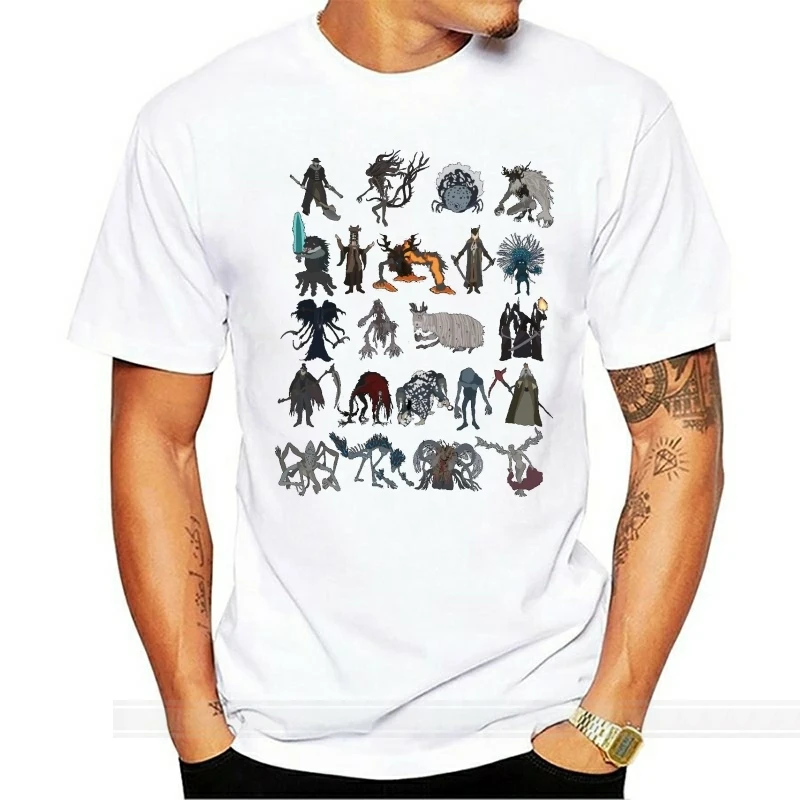 Футболка с изображением кровавых боссов Кровавые боссы git gud присутствие Луны