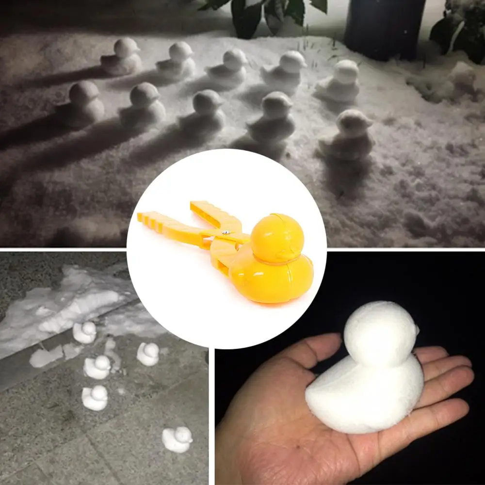 Five Snowball Maker клип желтая утка интересный персональный ребенок дети зима Спорт на открытом воздухе снег бой Песок Плесень