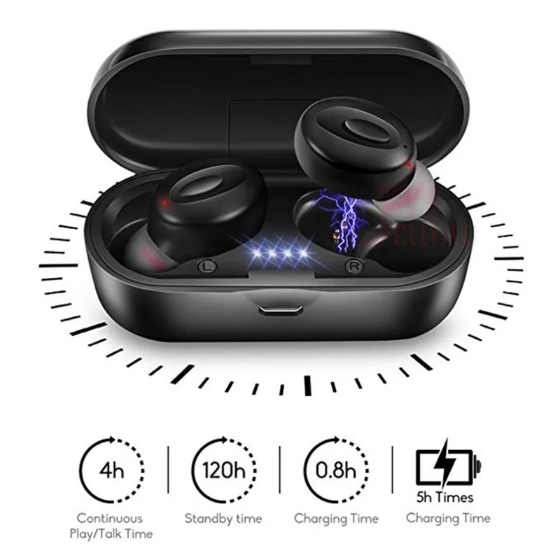 MEUYAG TWS Wireless Bluetooth Earphone Stereo Sport Headset With Microphone Mini Earbuds music Earphones For IOS Android