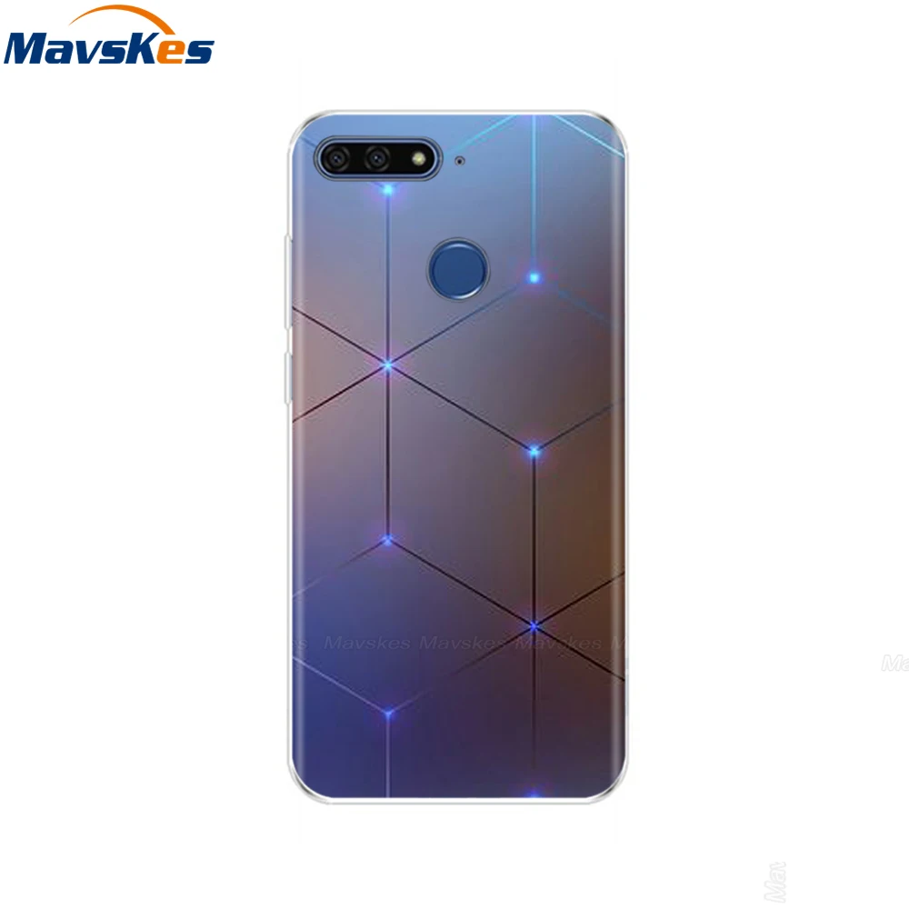35 Силиконовый чехол для телефона huawei Honor 7A Pro, 5," дюймовый чехол для телефона huawei Honor 7A 5,45" 7 A DUA L22 Русская версия - Цвет: 35