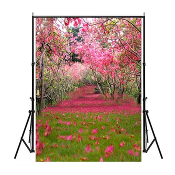 

WHISM 5x7 Feet Acrylic Spray Painting Country Rural Style Flower Theme Photography Background Cloth No Fading