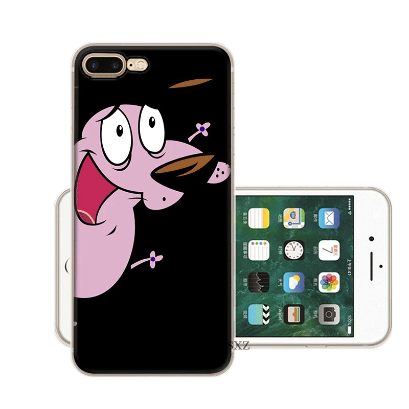 H6 Чехол для мобильного телефона iPhone 11 Pro X XR XS Max 5 5S SE 6 6S 7 8 Plus, Жесткий Чехол, смелая трусливая собака - Color: H6
