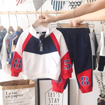 

Children's wear boys autumn suit 2019 new Kids style long sleeve Korean version handsome Boy two-piece fashion sport set ST19076