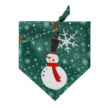 

Easy Clean Christmas Decoration Neckerchief Triangle Bibs Daily Dog Bandana Indoor Outdoor Pet Supplies Polyester Washable
