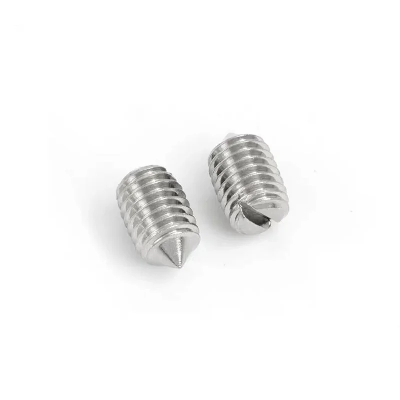

100pcs/lot M1.6 M2 M2.5 M3 M4 DIN553 Stainless steel slotted set screw with cone point GB71