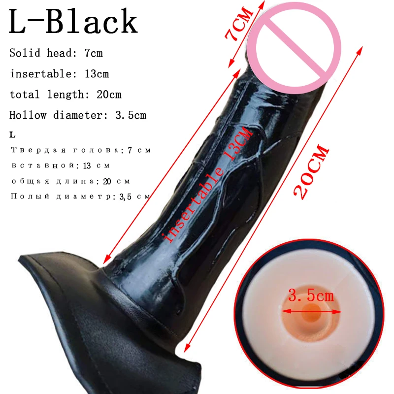 Hollow Strap on Dildo Realistic S L Size Strap on Harness Suction Cup Dildo Penis Artificial