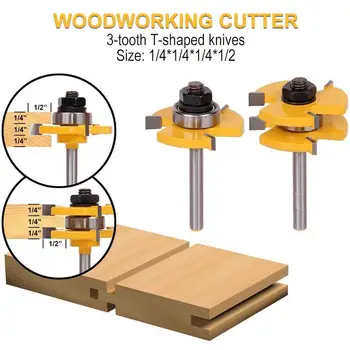 

Accurate Miter Router Bit Business Woodworking Durable Wood Wood Drilling Milling Convenient Factory Tool Carbide Alloy