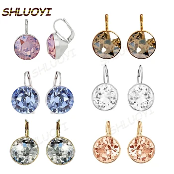 

SHLUOYI Fashion jewelry high quality SWA simple Bella polychrome Austrian Crystal exquisite lady Charm Earrings