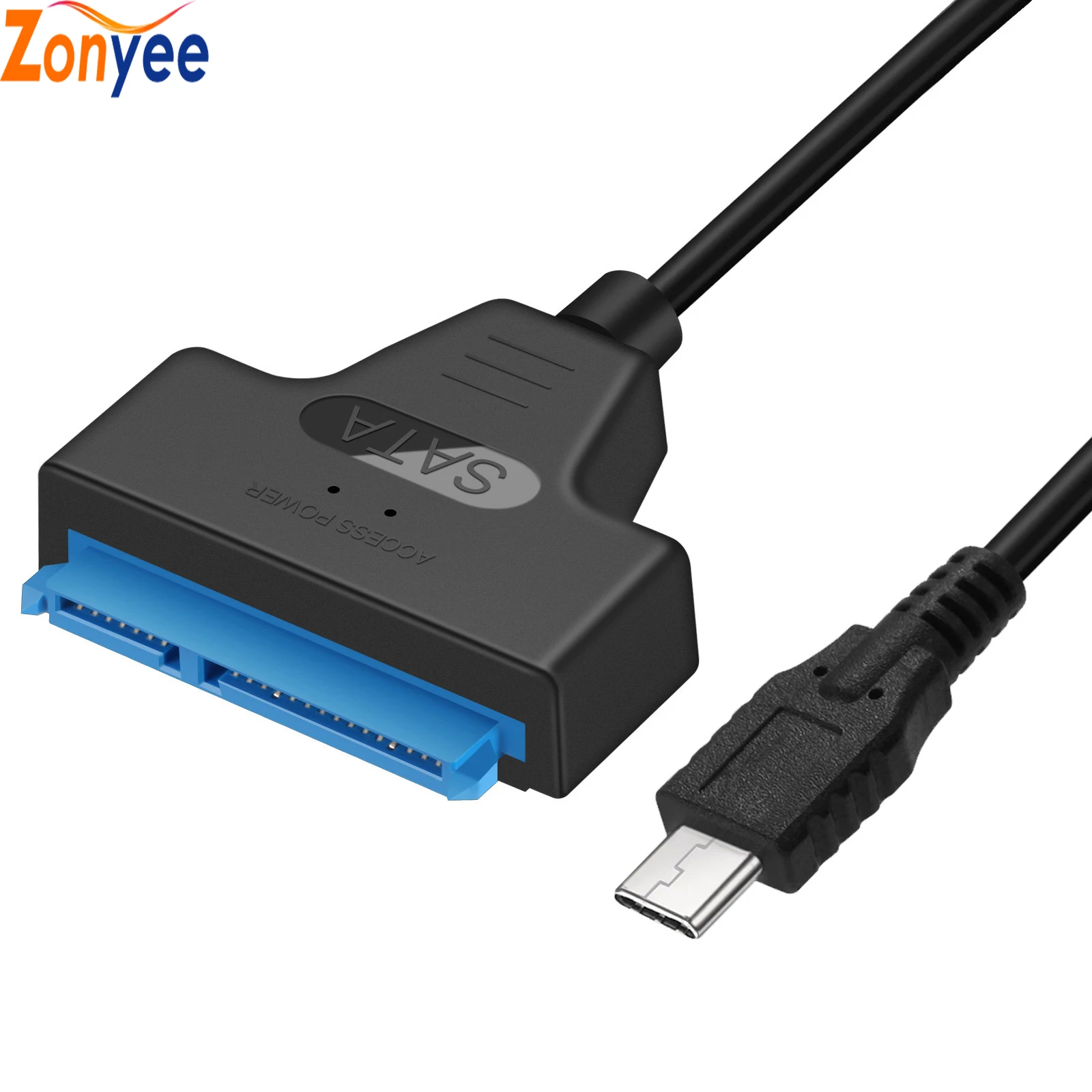 USB 3.1 Gen1 Type C to SATA III 2.5?? Hard Drive Adapter up to 10Gbps External Hard Drive Connector for  SATA SSD / HDD