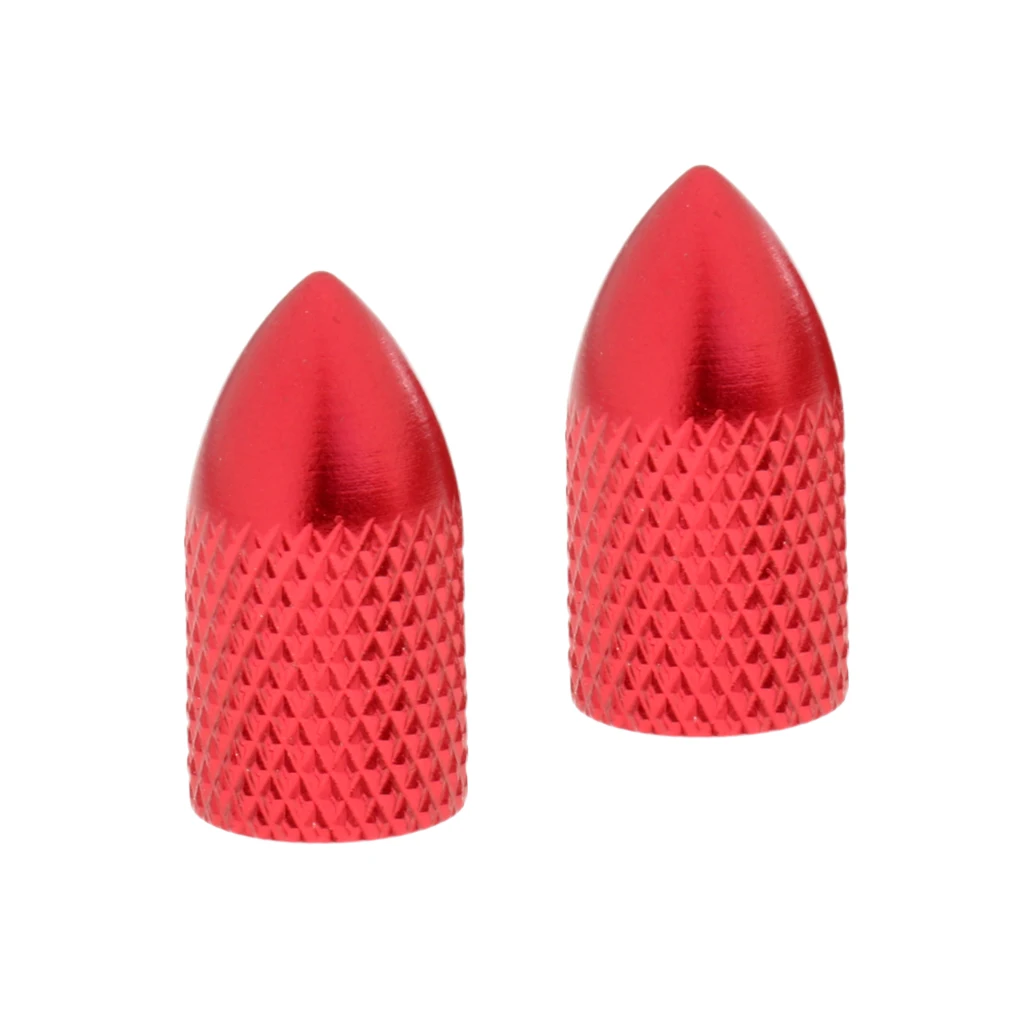 2pcs Colorful Aluminum Alloy Bike Tire American Style Schrader Valve Caps  Cycling Bicycle Parts