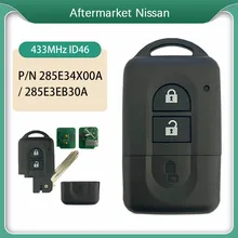 

CN027036 Smart Remote key for Nissan Xtrail Qashqai Pathfinder 285E34X00A 285E3EB30A 2Button 433MHz PCF7936 ID46 Replacement Key