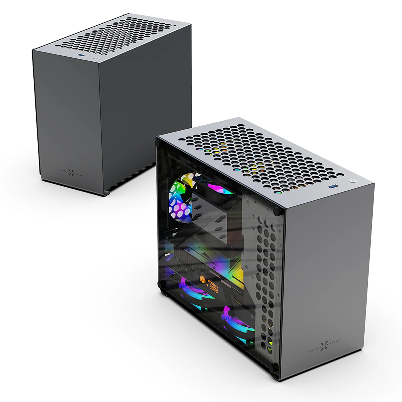 ZZAW Braveman B3 MATX Case for PC Aluminum Alloy Chassis SFX Power with Micro Desktop Mini ITX DIY for Gaming and Home Use