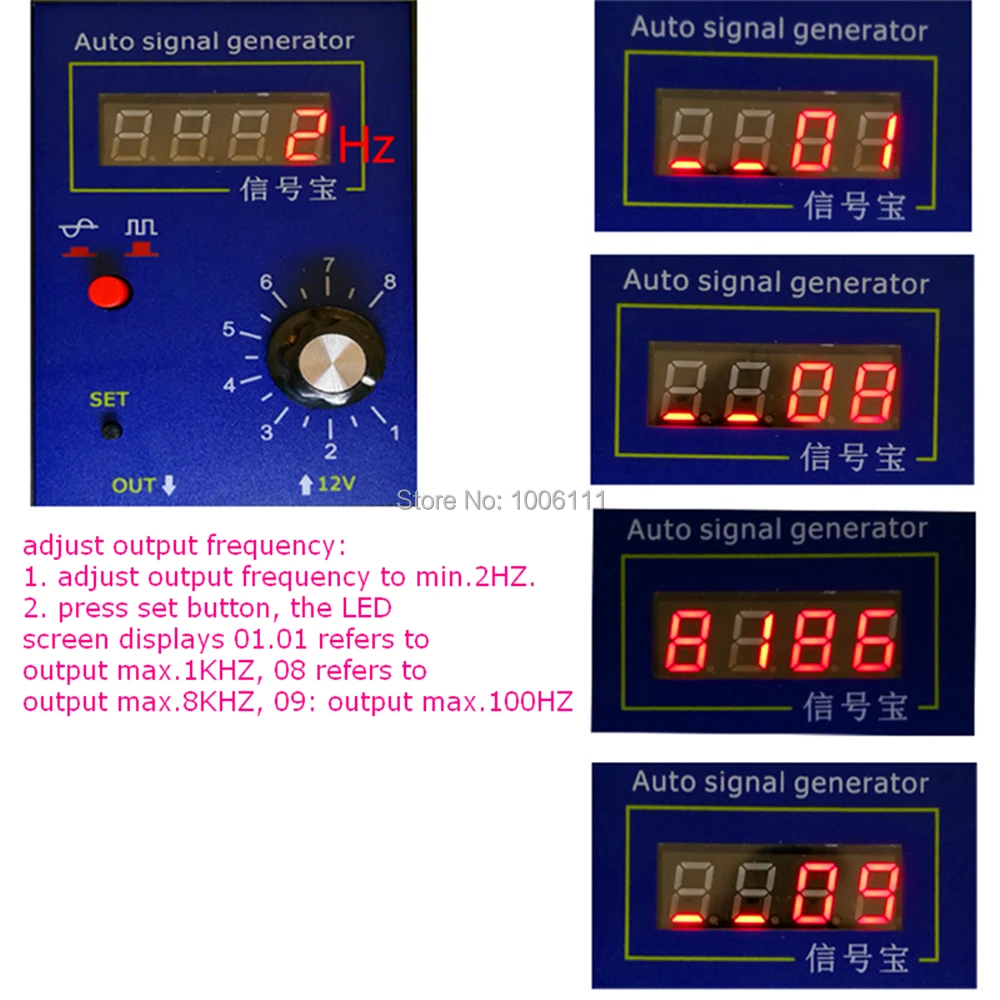 Автомобильный симулятор сигнала, генератор, Датчик Холла автомобиля и Датчик положения коленчатого вала, измеритель сигнала 2 Гц до 8 кГц
