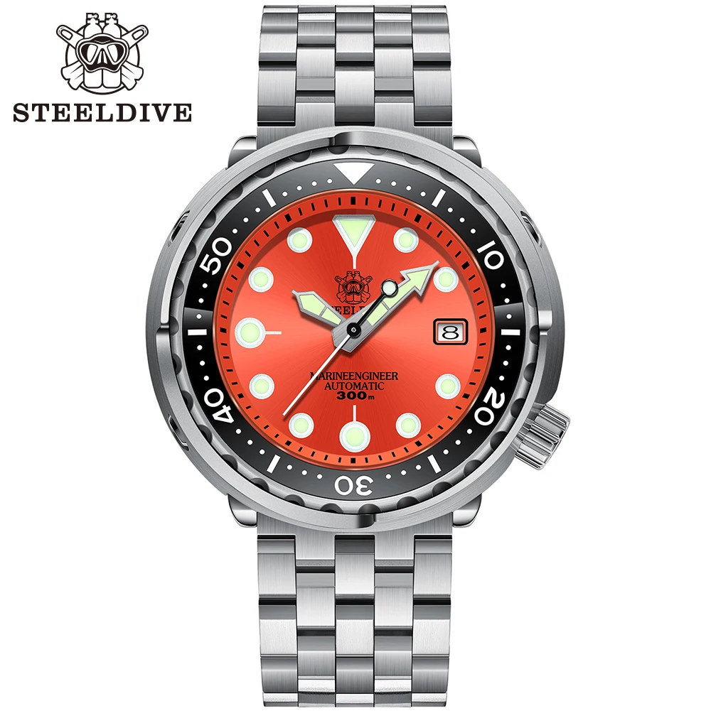 Steeldive Tuna Dive Watch BGW9 Luminous Automatic Man Mechanical Ceramic Bezel NH35 300M Watches Men's | Наручные часы