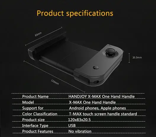 HandJoy X-MAX мобильный пубг контроллер геймпад для Android/IOS смартфон беспроводной Bluetooth 4,0 палевый джойстик