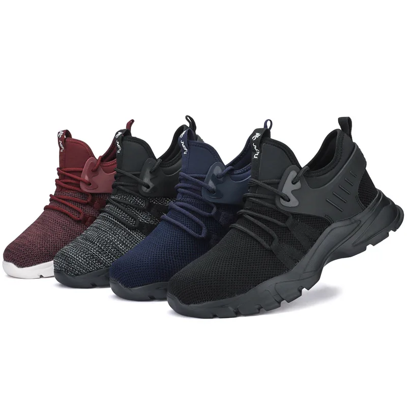 XIZOU Men safety shoe Air Mesh Steel Toe Work Shoes Working Shoes Safety Lightweight Puncture-Proof Safety Boots Dropshipping