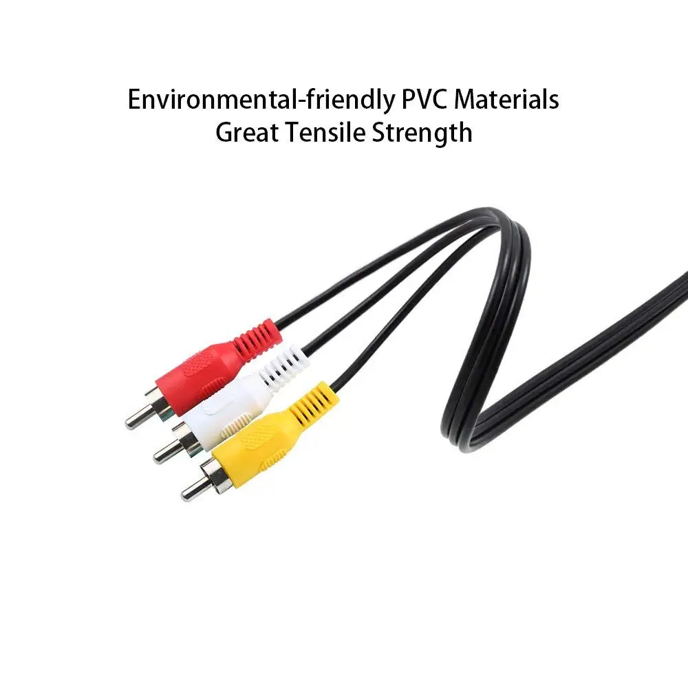 

1M 3.5mm Jack Plug Male to 3 RCA Adapter High Quality 3.5 to RCA Male Audio Video AV Cable Wire Cord For Speaker Laptop DVD TV